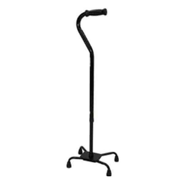 PMI Heavy Duty Quad Bariatric Walking Cane, Large Base, 500 lb Capacity, Black