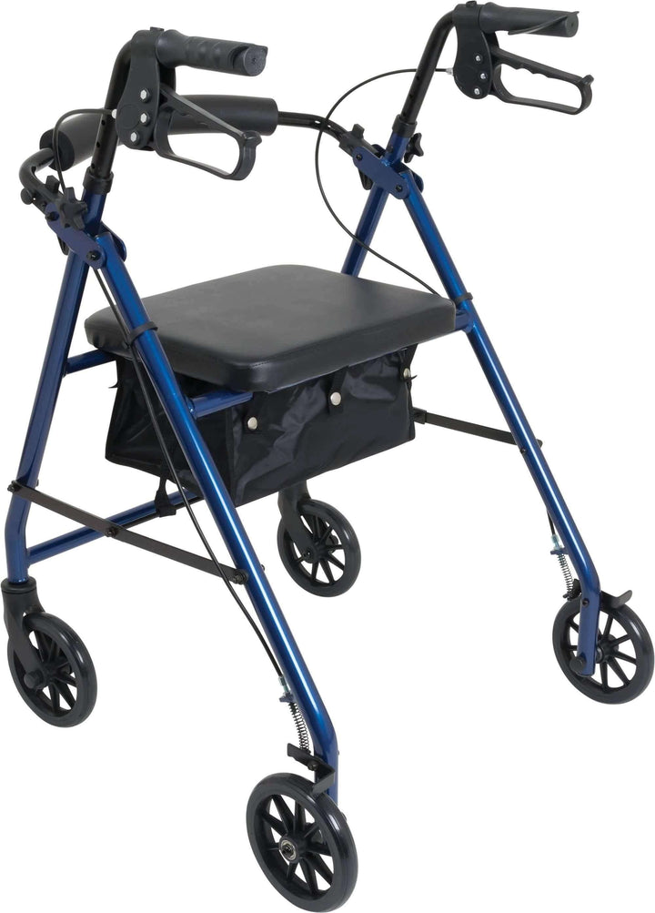 PMI ProBasics Aluminum Patient Rollator, Standard, 6" Wheels, 300 lb Capacity, 13.75" Seat