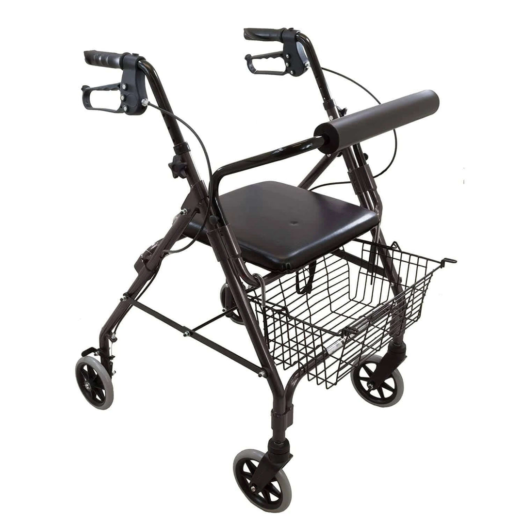 PMI ProBasics Aluminum Patient Rollator, Standard, 6" Wheels, 300 lb Capacity, 13.75" Seat