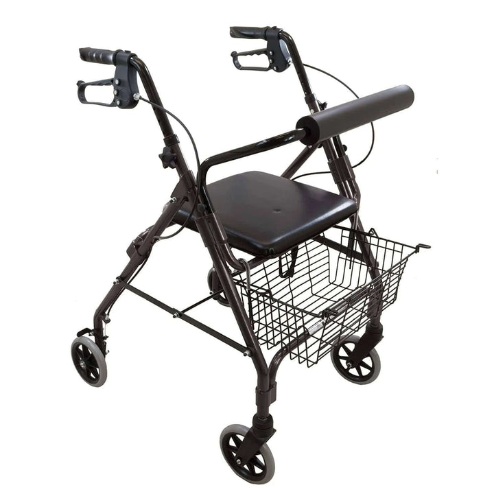 PMI ProBasics Aluminum Patient Rollator, Standard, 6" Wheels, 300 lb Capacity, 13.75" Seat