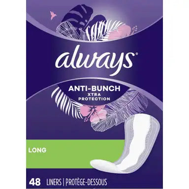 Always Anti-Bunch XTra Protection Liners, Regular Absorbency, #03077202267 ABD Medical