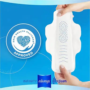 Always Infinity FlexFoam Pads with Wings,Unscented, Extra Heavy Absorbency, Size 3, #03700089909 ABD Medical