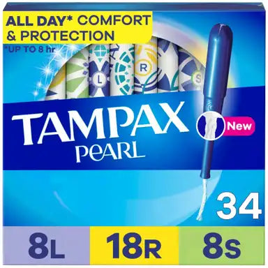 Tampax Pearl Triple Pack Light/Regular/Super Tampons, Individually Wrapped, #07301071133 ABD Medical