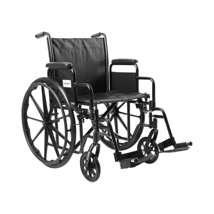 McKesson Dual Axle Wheelchair Arm Swing-Away Footrest For Adult  - upto 350 lbs