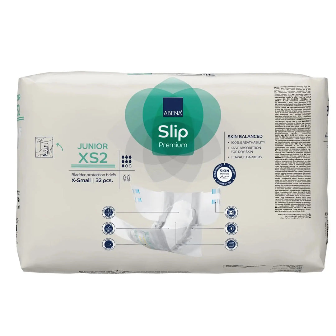 Abena Slip Premium Junior XS2 Heavy Absorbency Brief, X-Small / Youth, Unisex, #1000021279 Abena