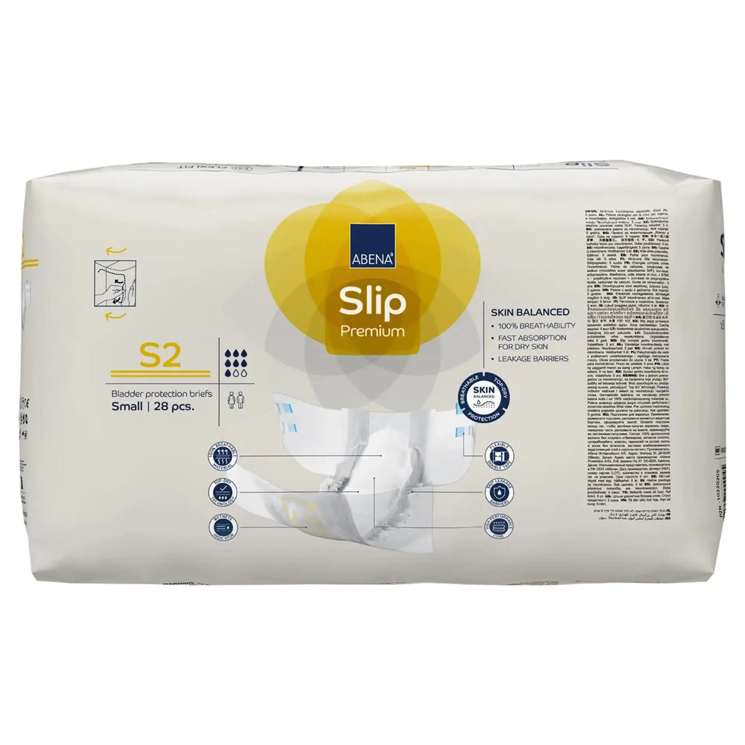 Abena Slip Premium S2 Adult Heavy Absorbency Brief, Small, Unisex, #1000021281 Abena