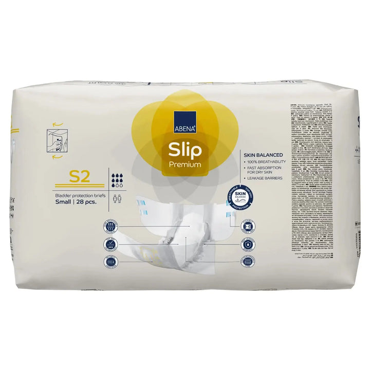 Abena Slip Premium S2 Adult Heavy Absorbency Brief, Small, Unisex, #1000021281 Abena