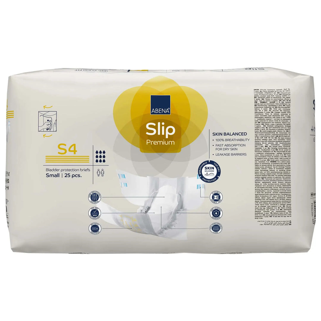 Abena Slip Premium S4 Adult Heavy Absorbency Brief, Small, Unisex, #1000021282 Abena
