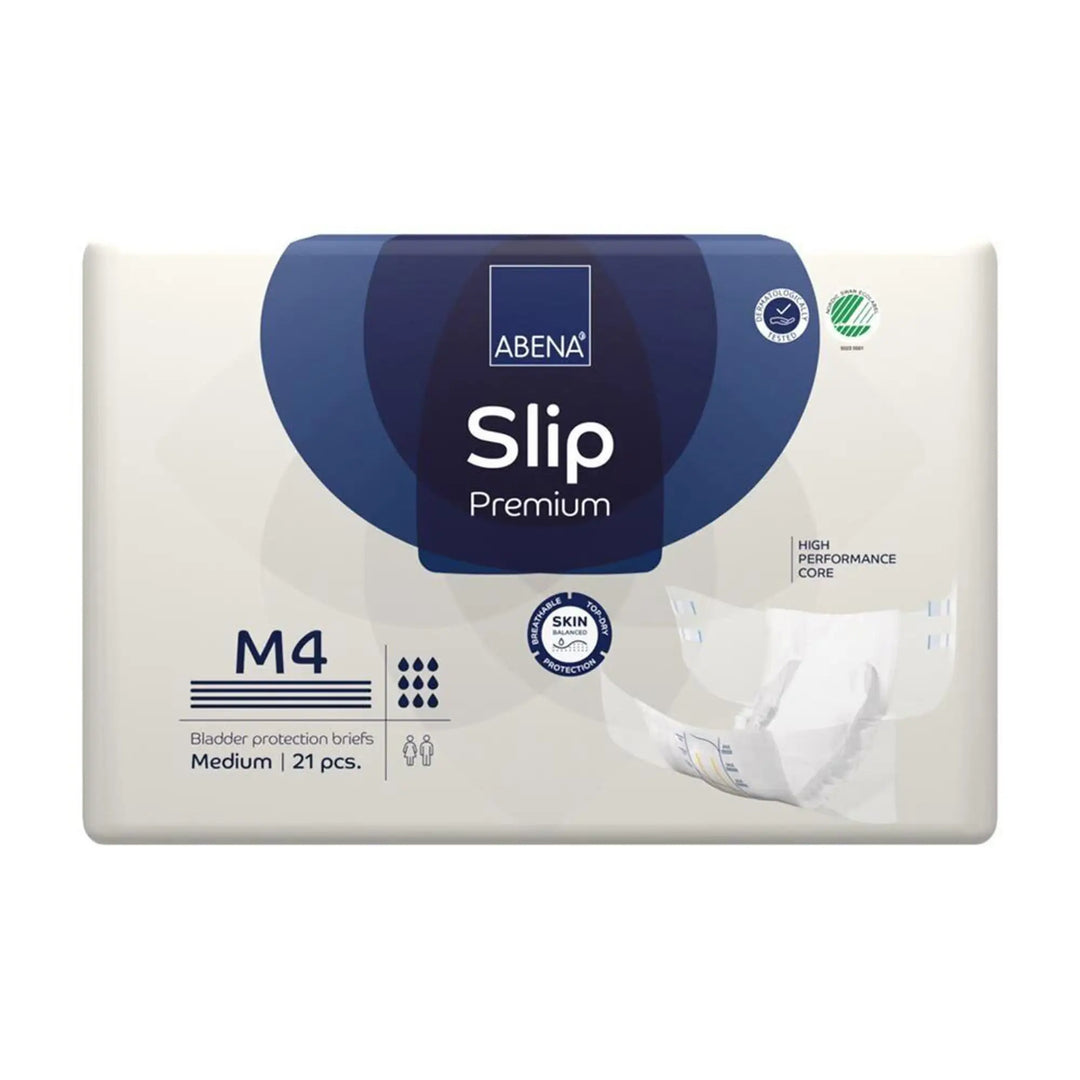 Abena Slip Premium M4 Adult Incontinence Brief, Heavy Absorbency, Medium, #1000021287 Abena