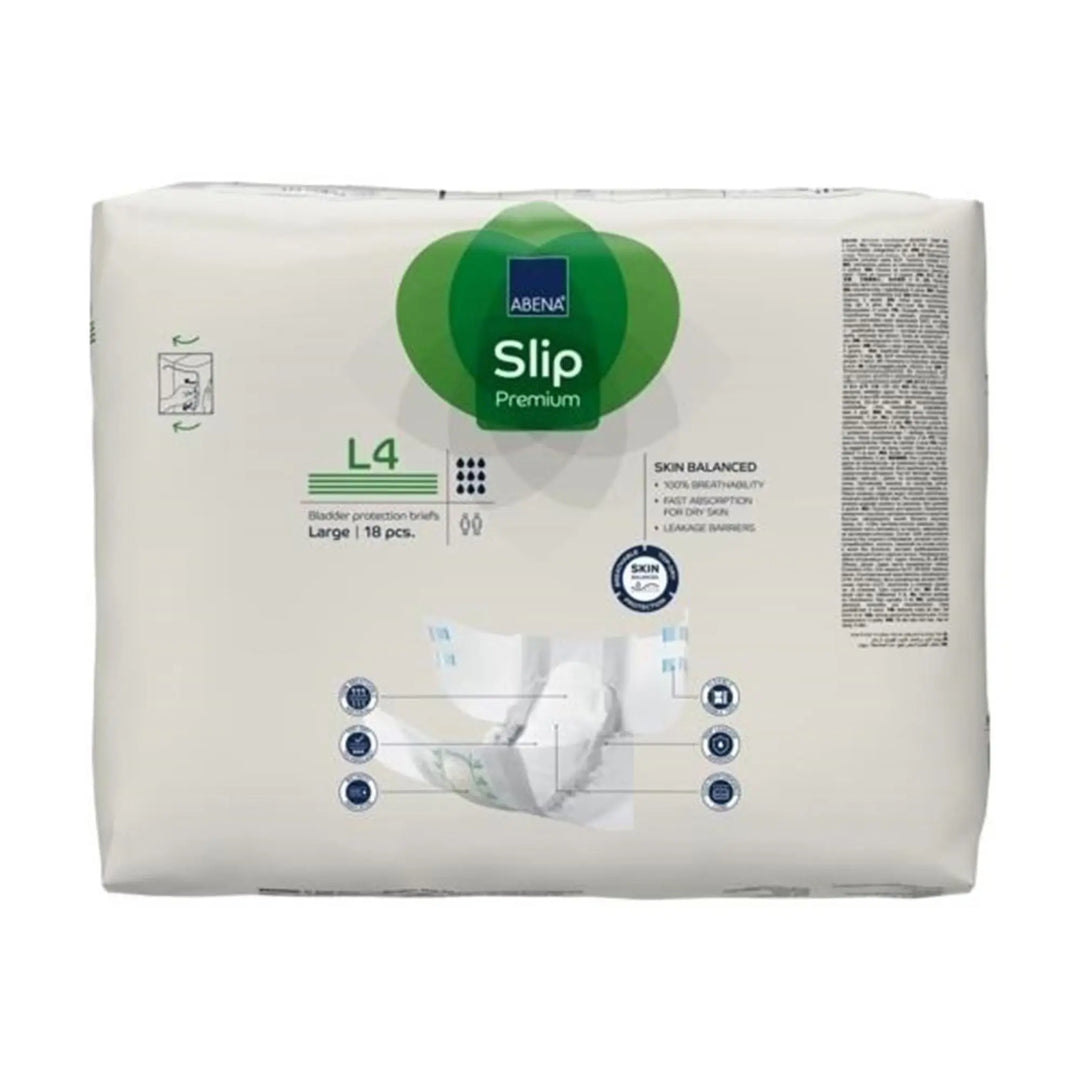 Abena Slip Premium L4 Adult Brief, Heavy Absorbency, Large, #1000021292 Abena