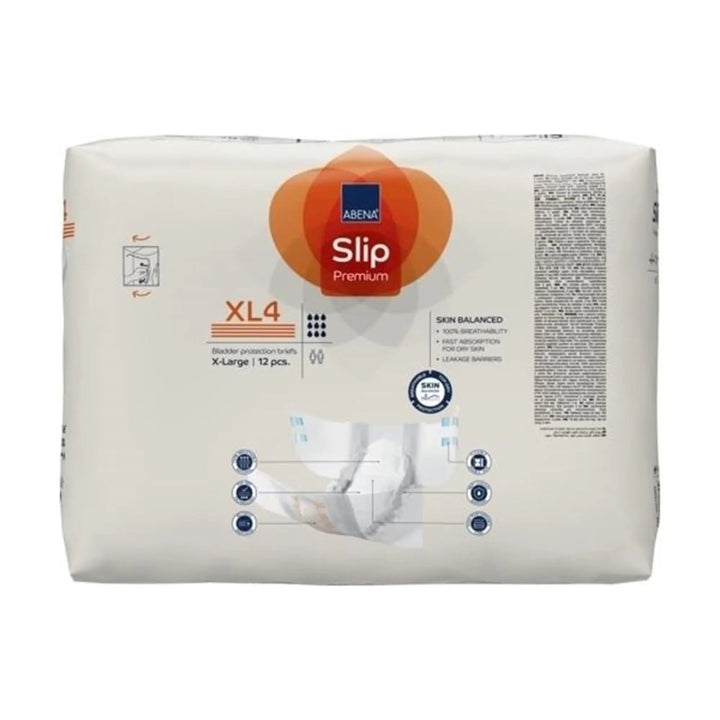 Abena Slip Premium XL4 Adult Heavy Absorbency Brief, X-Large, Unisex, #1000021294 By Abena
