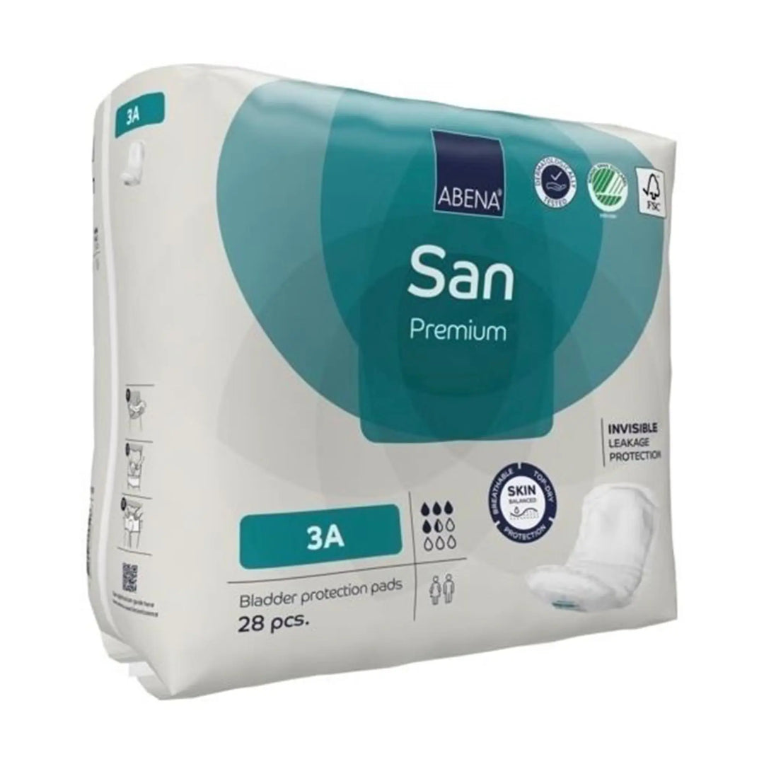 Abena San Premium Fluff Moderate Absorbency Bladder Control Pad, Size 3A - 4.3 X 12.9 Inch, #1000021305 Abena