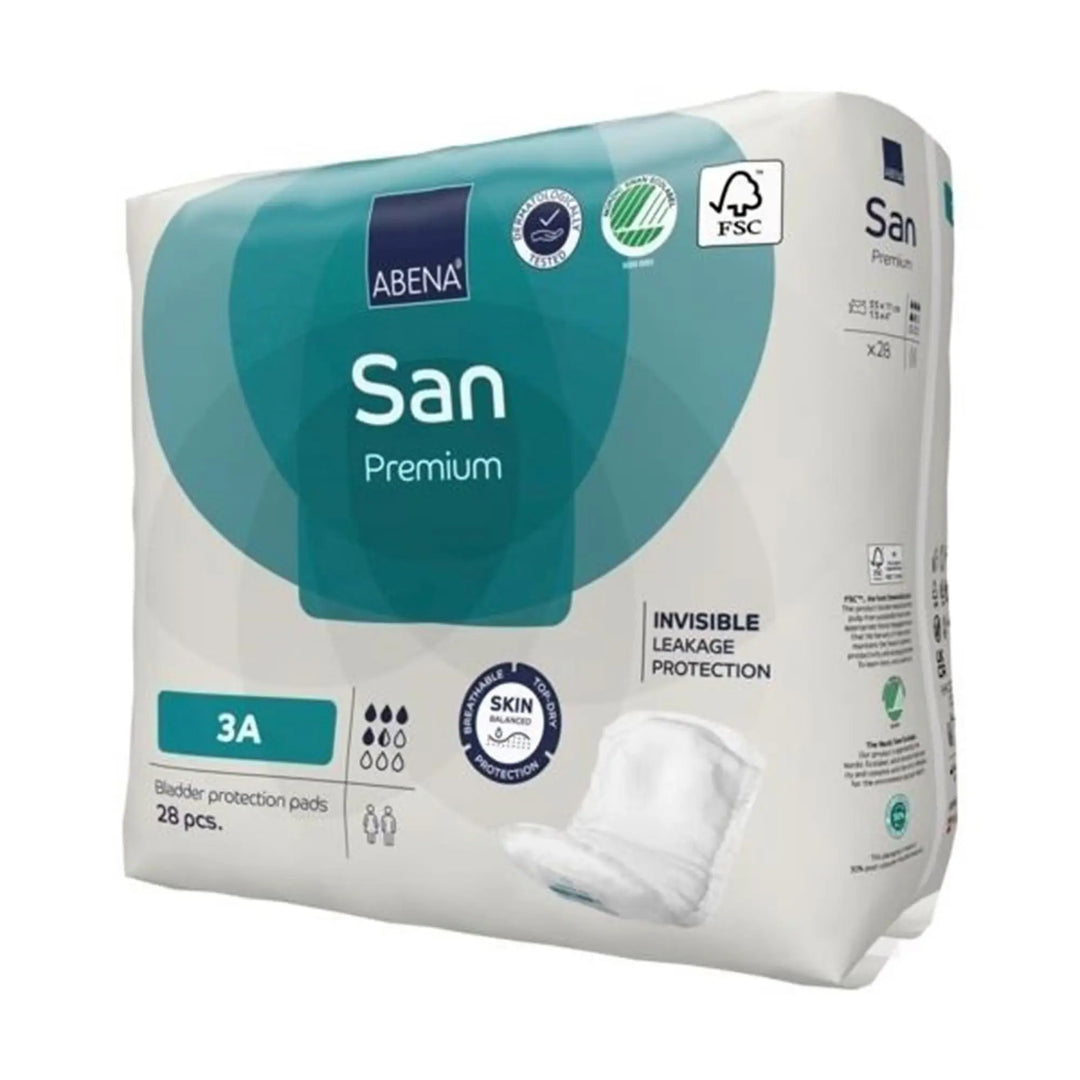 Abena San Premium Fluff Moderate Absorbency Bladder Control Pad, Size 3A - 4.3 X 12.9 Inch, #1000021305 Abena