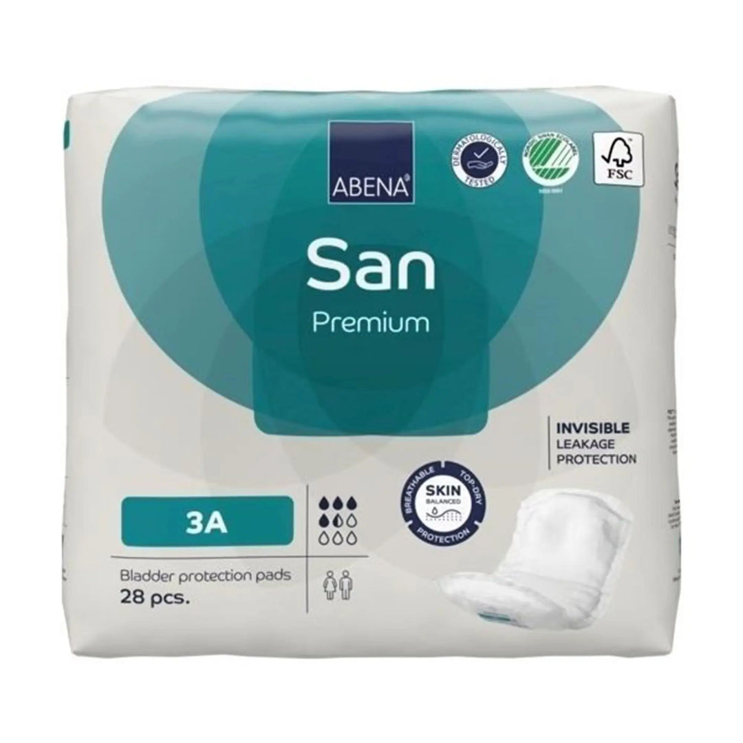 Abena San Premium Fluff Moderate Absorbency Bladder Control Pad, Size 3A - 4.3 X 12.9 Inch, #1000021305 Abena