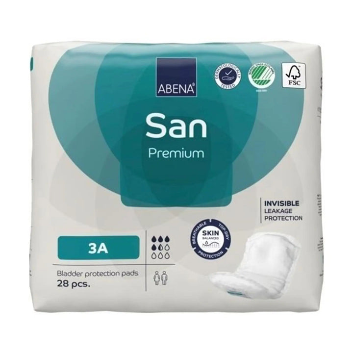 Abena San Premium Fluff Moderate Absorbency Bladder Control Pad, Size 3A - 4.3 X 12.9 Inch, #1000021305 Abena