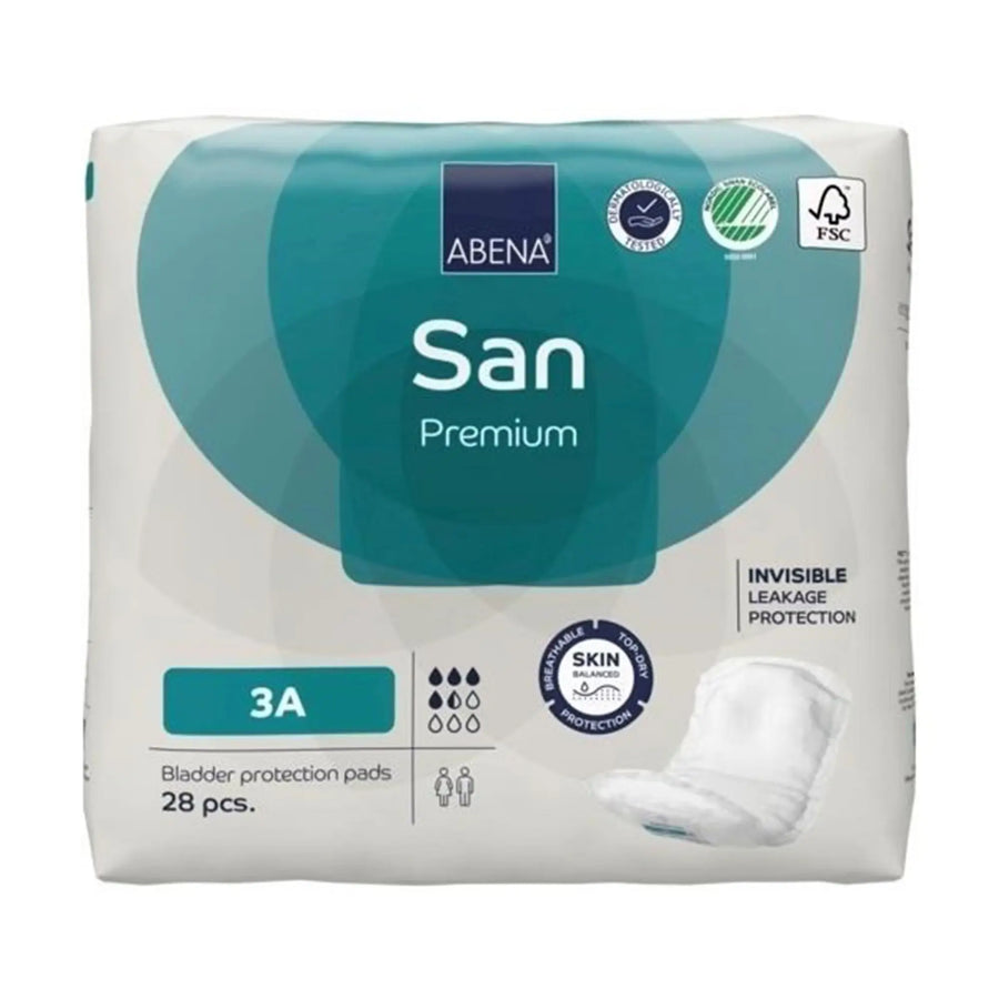 Abena San Premium Fluff Moderate Absorbency Bladder Control Pad, Size 3A - 4.3 X 12.9 Inch, #1000021305 Abena