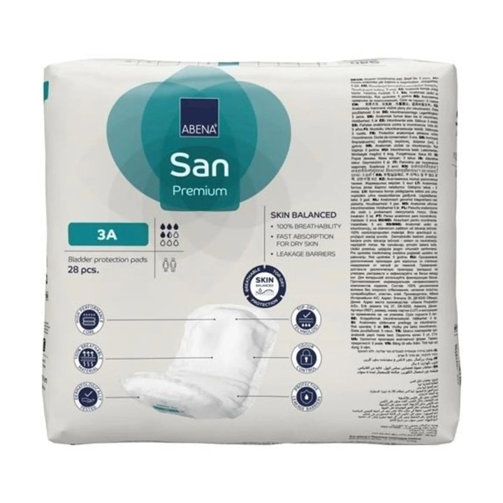 Abena San Premium Fluff Moderate Absorbency Bladder Control Pad, Size 3A - 4.3 X 12.9 Inch, #1000021305 Abena