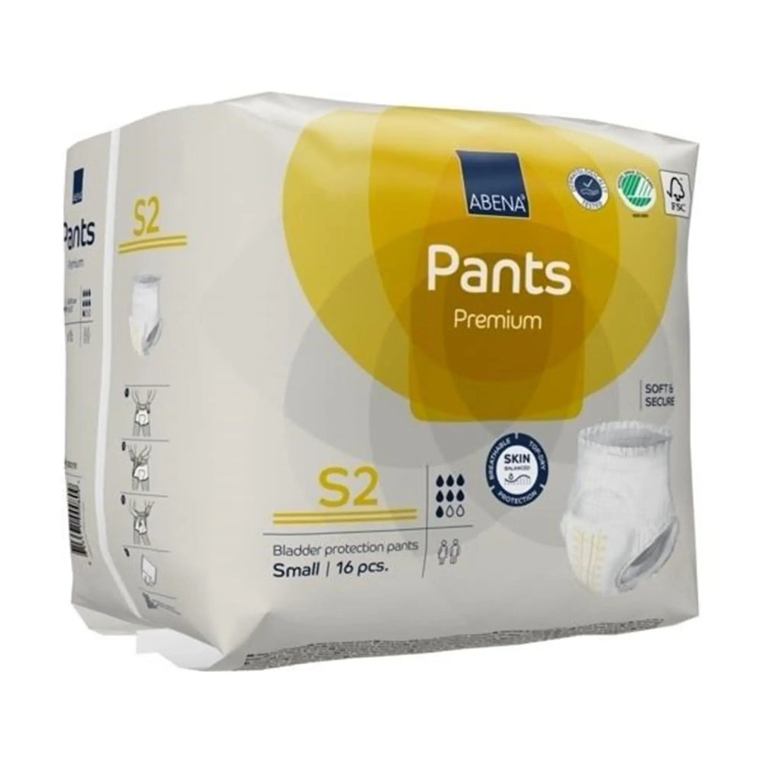Abena Premium Pants S2 Adult Heavy Absorbency Underwear, Small, Unisex, #1000021319 Abena