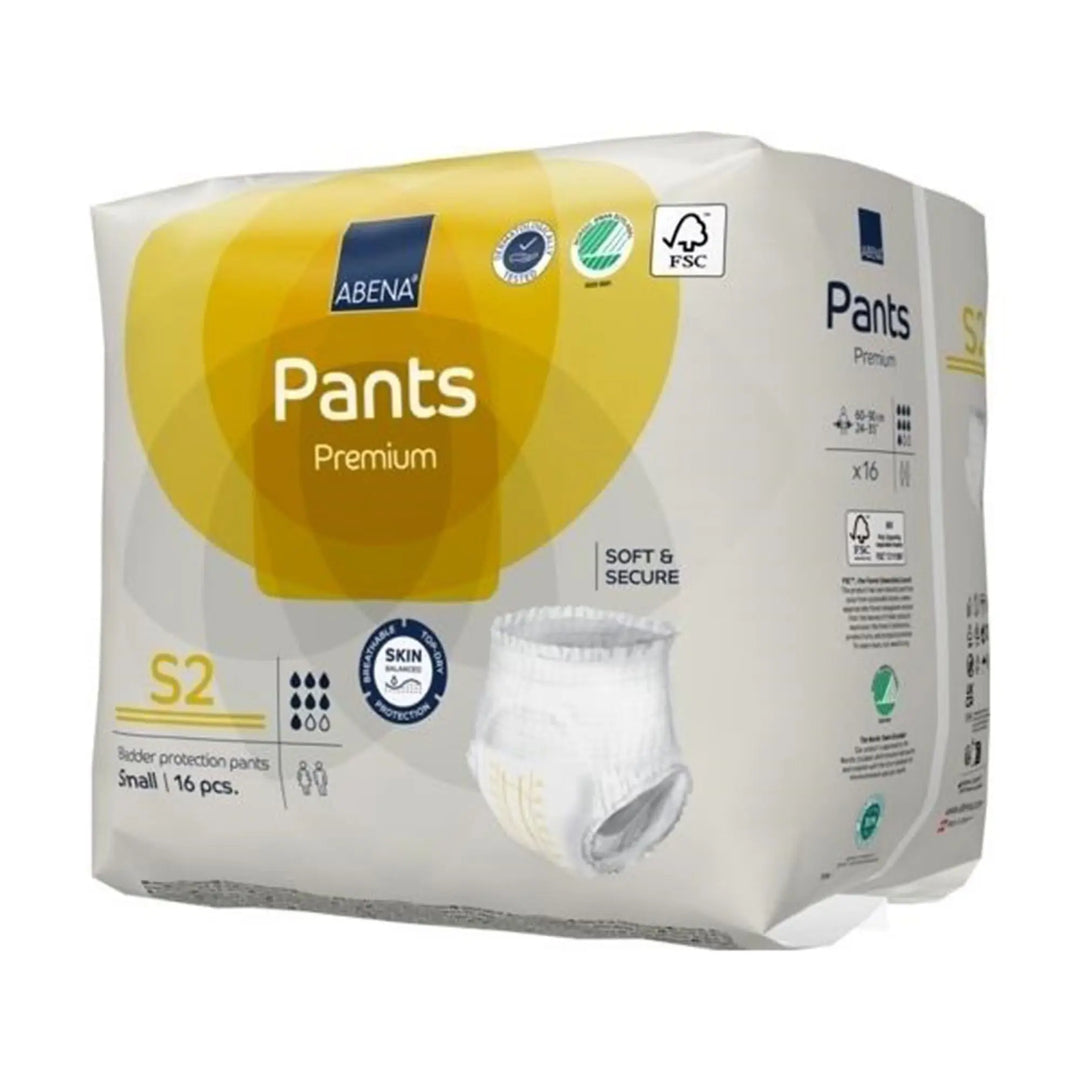 Abena Premium Pants S2 Adult Heavy Absorbency Underwear, Small, Unisex, #1000021319 Abena