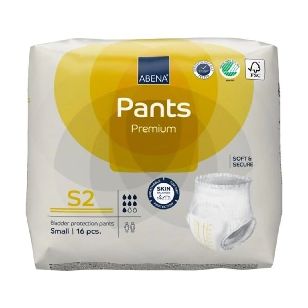 Abena Premium Pants S2 Adult Heavy Absorbency Underwear, Small, Unisex, #1000021319 Abena