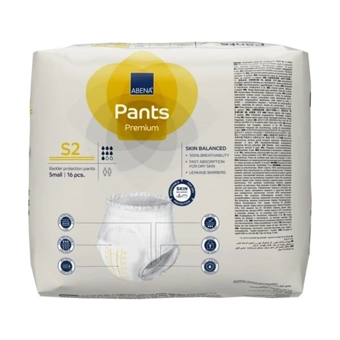 Abena Premium Pants S2 Adult Heavy Absorbency Underwear, Small, Unisex, #1000021319 Abena