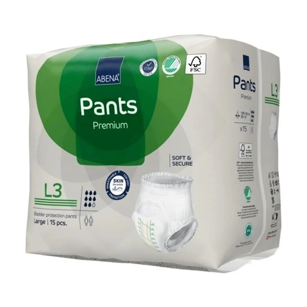 Abena Premium Pants L3 Adult Disposable Underwear, Heavy Absorbency, Large, #1000021327 Abena