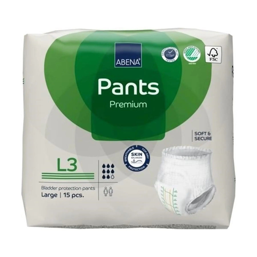 Abena Premium Pants L3 Adult Disposable Underwear, Heavy Absorbency, Large, #1000021327 Abena