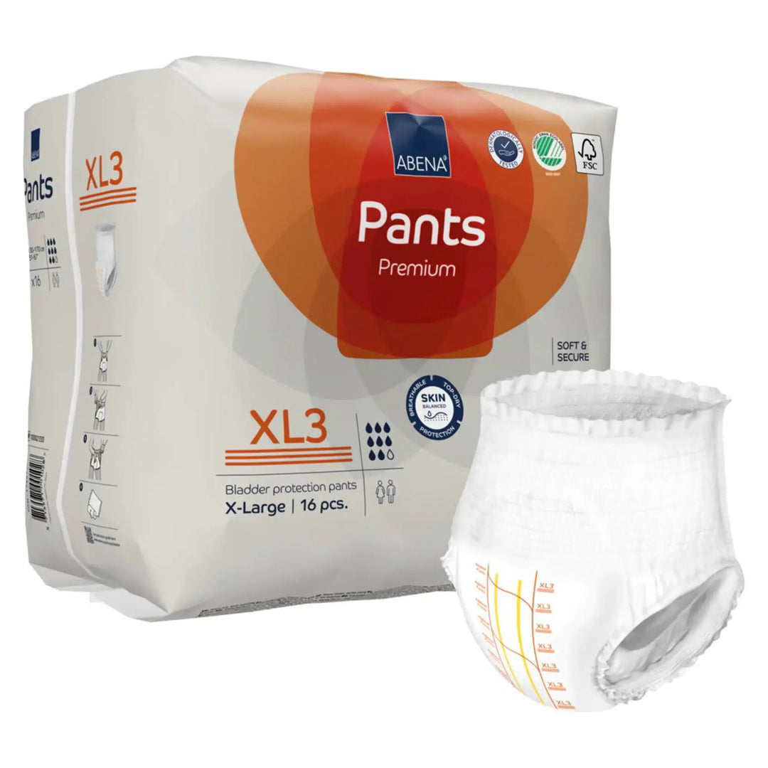 Abena Premium Pants XL3 Adult Disposable Underwear, Heavy Absorbency, X-Large, Unisex, #1000021330 Abena