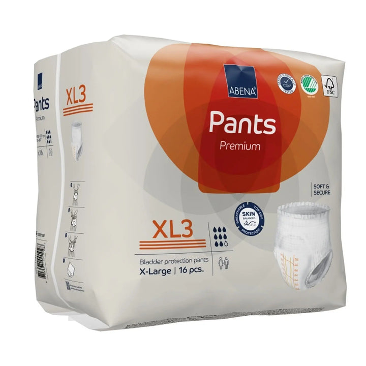 Abena Premium Pants XL3 Adult Disposable Underwear, Heavy Absorbency, X-Large, Unisex, #1000021330 Abena
