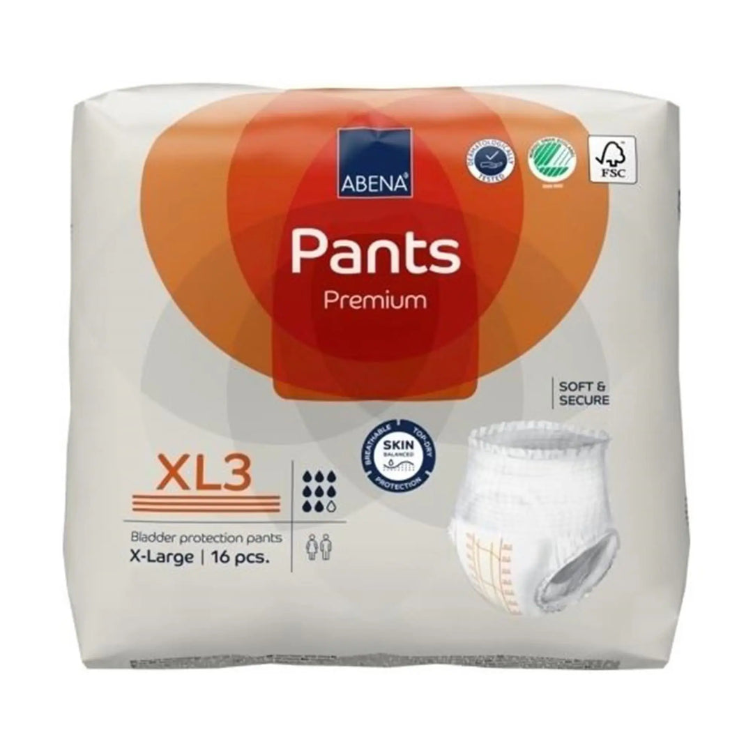 Abena Premium Pants XL3 Adult Disposable Underwear, Heavy Absorbency, X-Large, Unisex, #1000021330 Abena