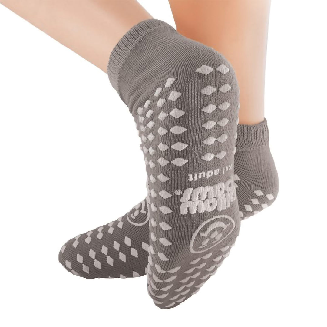 Pillow Paws 360° Imprint All Around Tread Slipper Socks, Unisex, Adult, 2X-Large, Gray, #1098-001 ABD Medical
