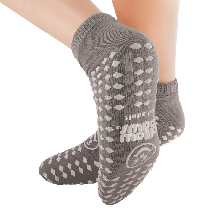 Pillow Paws 360° Imprint All Around Tread Slipper Socks, Unisex, Adult, 2X-Large, Gray, #1098-001 ABD Medical