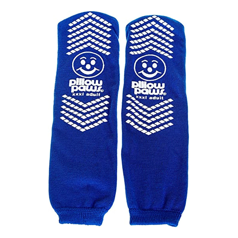 Pillow Paws 360° Imprint Slipper Socks, Unisex, Adult, 3X-Large / X-Wide, Royal Blue, #1099-001 ABD Medical