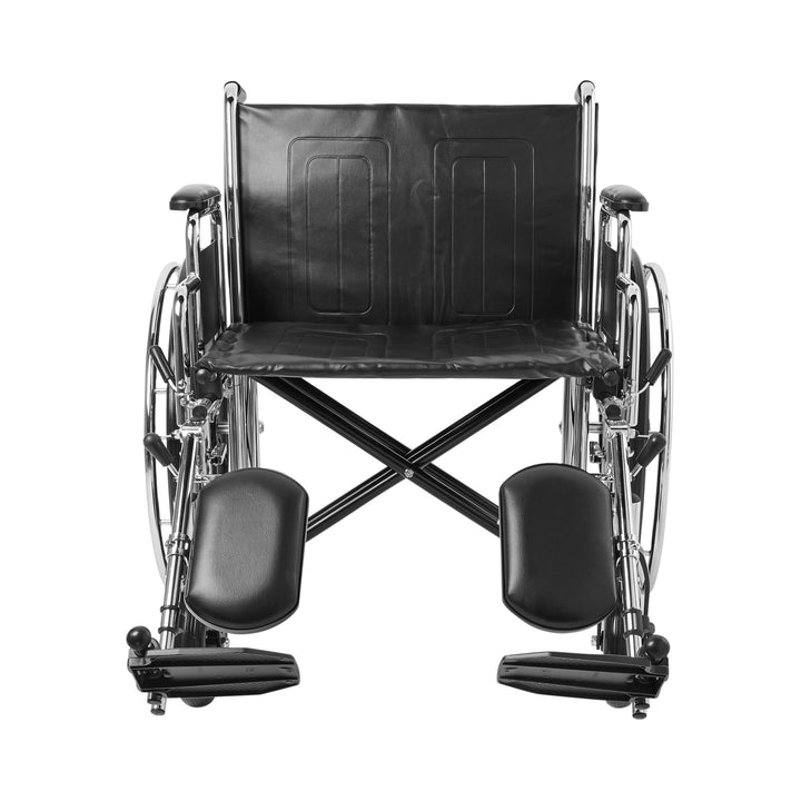 McKesson Dual Axle Bariatric Wheelchair Arm Swing-Away with Elevating Legrest Adult upto  450 lbs