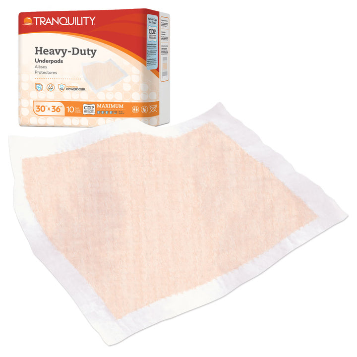 Tranquility Heavy Duty Heavy Absorbency Disposable Underpad, 30 X 36 Inch, #2088
