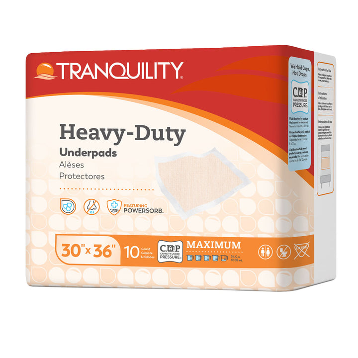 Tranquility Heavy Duty Heavy Absorbency Disposable Underpad, 30 X 36 Inch, #2088