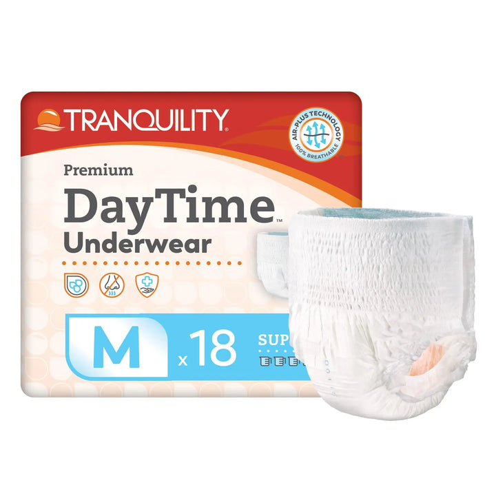 Tranquility Premium DayTime Disposable Heavy Absorbency Underwear, Medium, Unisex, #2105 Tranquility