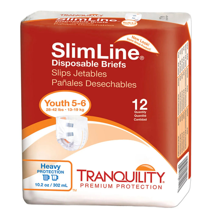 Tranquility SlimLine Disposable Junior Briefs - Youth / Extra Small, #2112 Tranquility