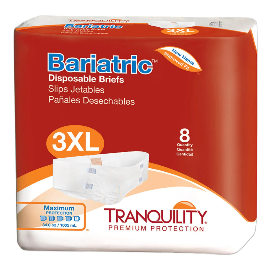 Tranquility Bariatric Adult Breathable Briefs, 3XL, #2190 Tranquility