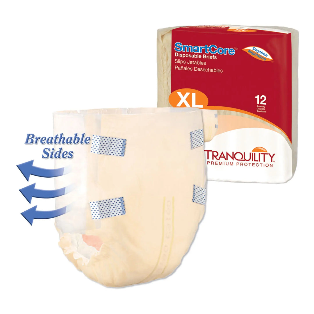 Tranquility SmartCore Adult Brief, Heavy Absorbency, XL - 28 oz Fluid Capacity, #2314 Tranquility