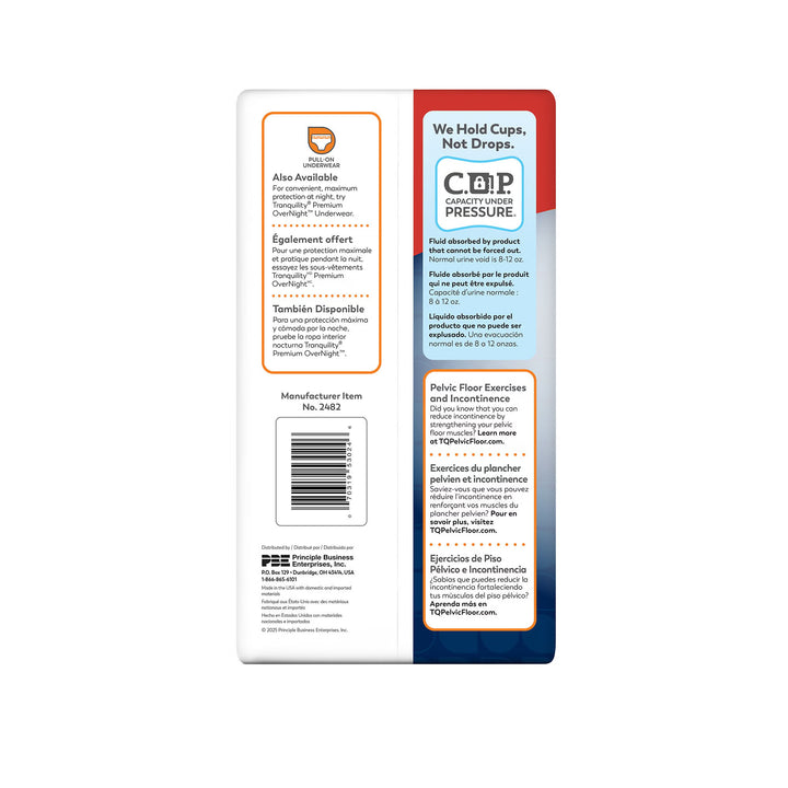 Tranquility Premium Overnight Heavy Absorbency Bladder Control Pad, 16 Inch, #2482