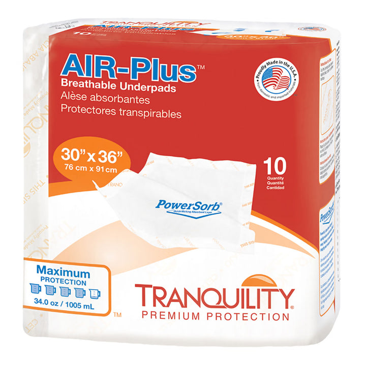 Tranquility AIR-Plus Low Air Loss Heavy Absorbency Disposable Underpad, 30 X 36 Inch, #2710