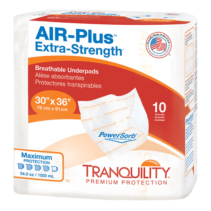 Tranquility AIR-Plus Extra-Strength Low Air Loss 30 X 36 Inch Powersorb Heavy Absorbency Disposable Underpad, #2711