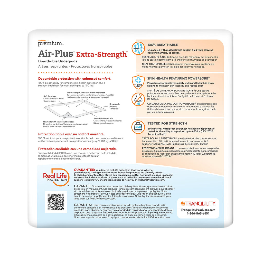 Tranquility AIR-Plus Extra-Strength Low Air Loss 30 X 36 Inch Powersorb Heavy Absorbency Disposable Underpad, #2711