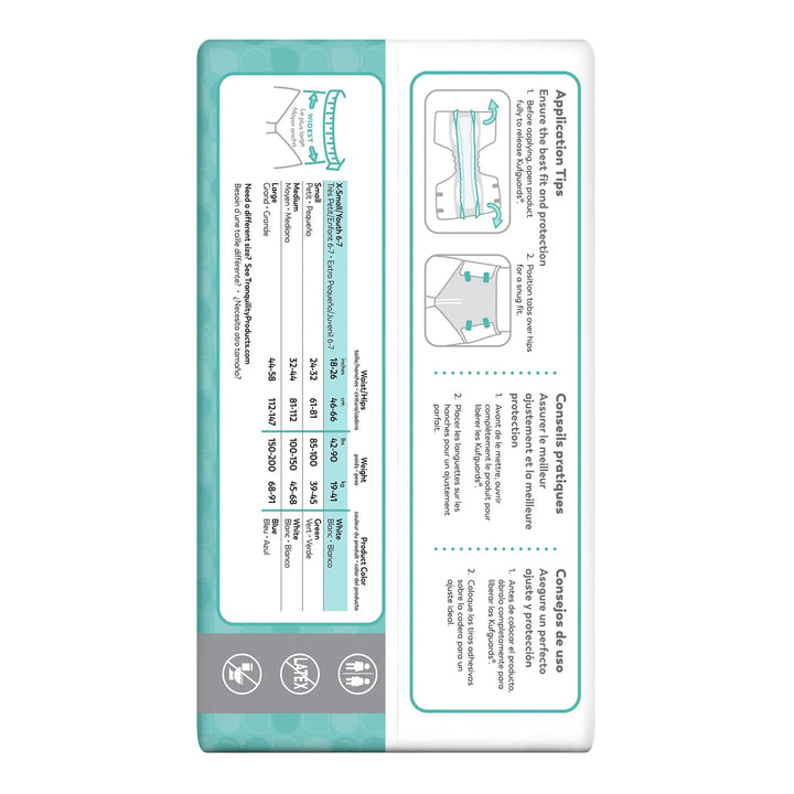 Tranquility Essential Breathable Heavy Absorbency Briefs,Unisex , X-Small, #2743 Tranquility