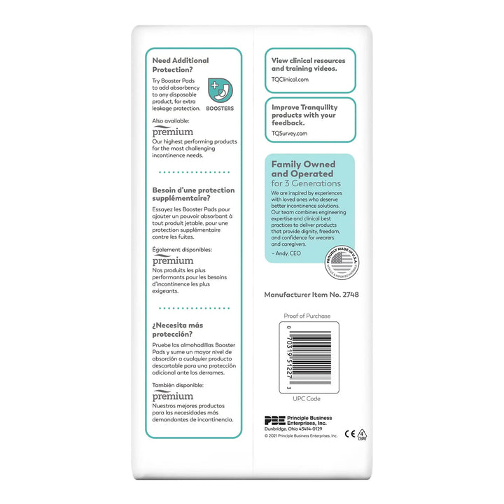 Tranquility Essential Breathable Heavy Absorbency Briefs, 2XL, #2748 Tranquility