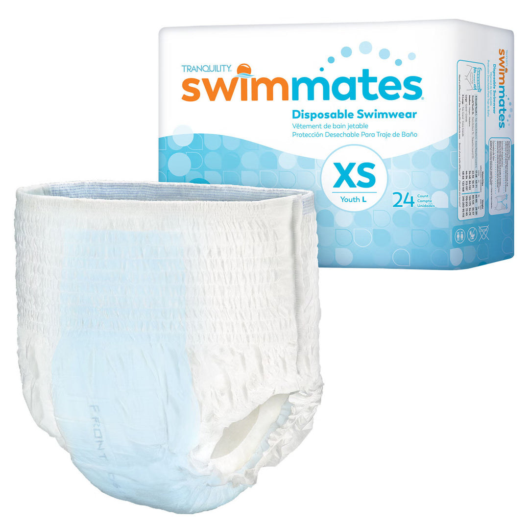 Swimmates Bowel Containment Swim Brief by Tranquility, Moderate Absorbency, Unisex,X-Small, #2843
