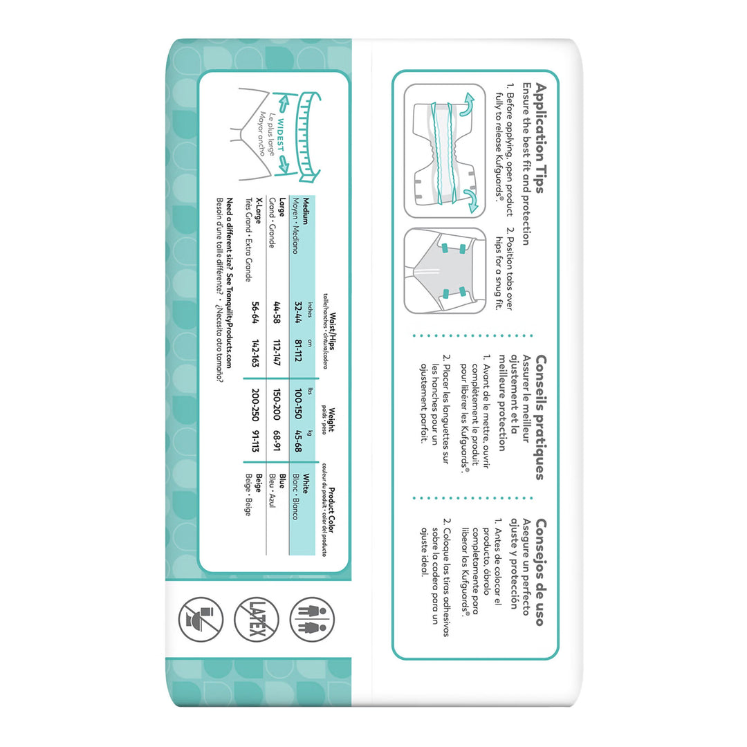 Tranquility Essential Moderate Absorbency Disposable Brief, Adult, X-Large, Unisex, #2967-100