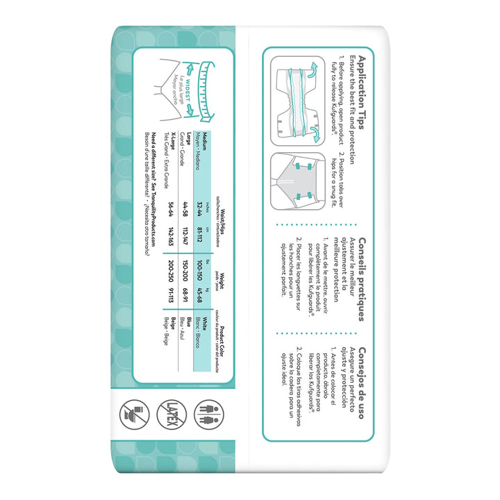 Tranquility Essential Moderate Absorbency Disposable Brief, Adult, X-Large, Unisex, #2967-100