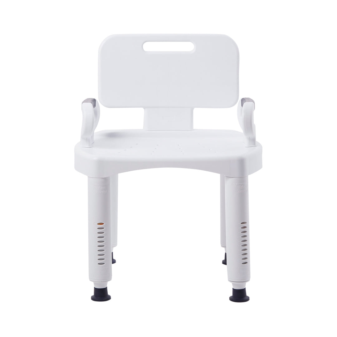 McKesson Bath Bench with Removable Arms and Backrest 21-1/4 Inch Seat Width 350 lbs. Weight Capacity